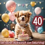 Bild zum 40 geburtstag frau Hund kostenlos