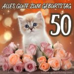 Glückwünsche zum 50. geburtstag frau bild Kätzchen kostenlos