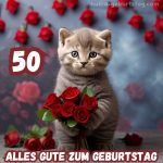 Bild zum 50 geburtstag frau Kätzchen kostenlos