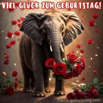 Herzlichen glückwunsch zum geburtstag bild Elefant kostenlos