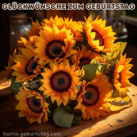 Glückwünsche geburtstag bild blume Sonnenblume 3 kostenlos