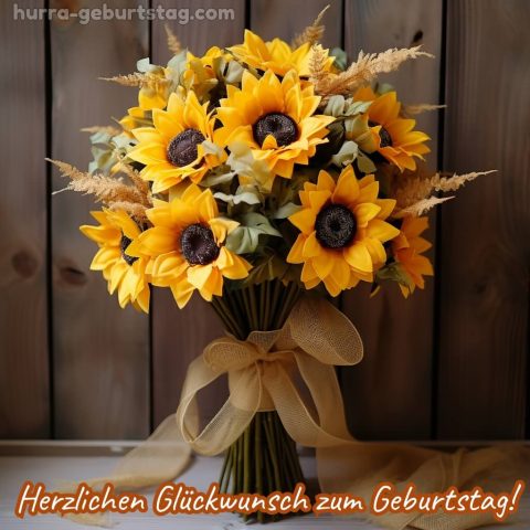 Glückwünsche geburtstag bild blume Sonnenblume 6 kostenlos