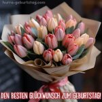 Glückwunsch zum geburtstag blume bild Tulpen 10 kostenlos