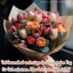 Glückwunsch zum geburtstag blume bild Tulpen 13 kostenlos