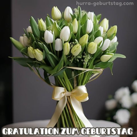 Glückwunsch zum geburtstag blume bild Tulpen 2 kostenlos