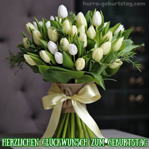 Glückwunsch zum geburtstag blume bild Tulpen 5 kostenlos