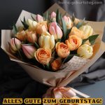 Glückwunsch zum geburtstag blume bild Tulpen 9 kostenlos