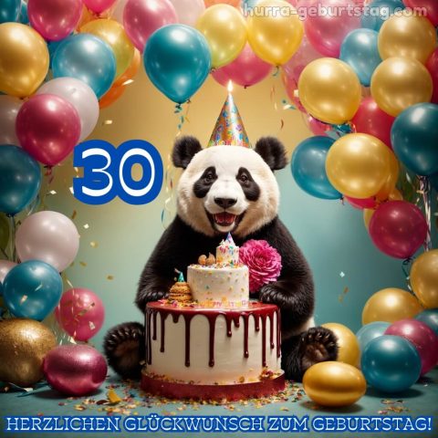 Bild 30. geburtstag mann Panda kostenlos
