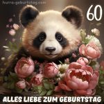 Glückwünsche zum 60. geburtstag frau bild Panda kostenlos