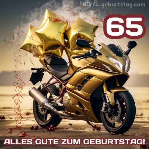 Bild 65. geburtstag mann Motorrad kostenlos