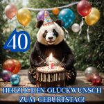40. geburtstag papa bild Panda kostenlos