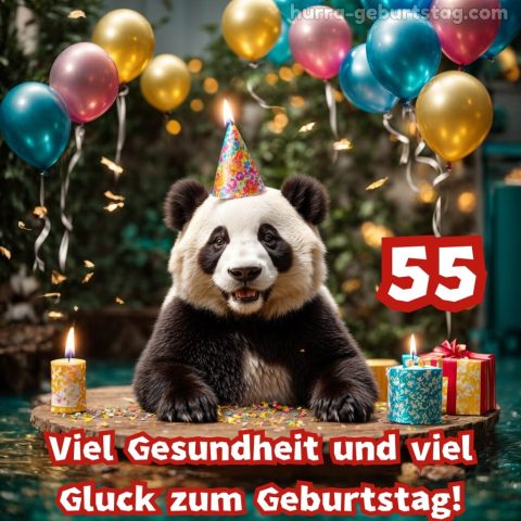 55. geburtstag papa bild Panda kostenlos