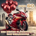 60. geburtstag papa bild Motorrad kostenlos
