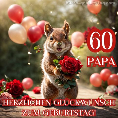 60. geburtstag papa bild Eichhörnchen kostenlos