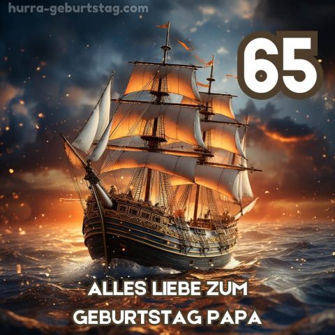 65. geburtstag papa bild Segelschiff kostenlos