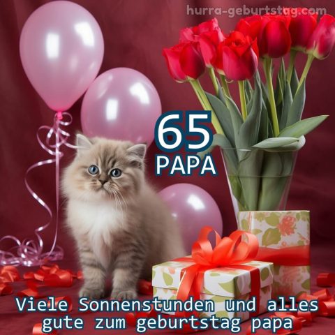 65. geburtstag papa bild Kätzchen kostenlos