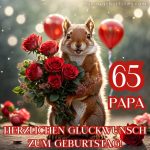 65. geburtstag papa bild Eichhörnchen kostenlos