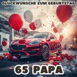65. geburtstag papa bild Sportwagen kostenlos