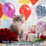 75. geburtstag papa bild Kätzchen kostenlos
