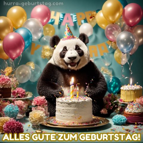 Geburtstag papa bild Panda kostenlos